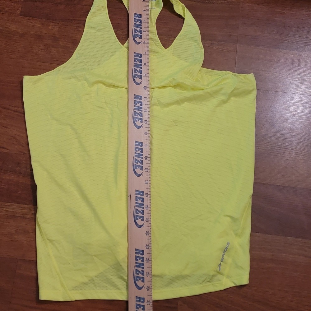 Brooks Womens XL Neon Yellow Equilibrium Technology Running Tank Top 220541 - Picture 5 of 10